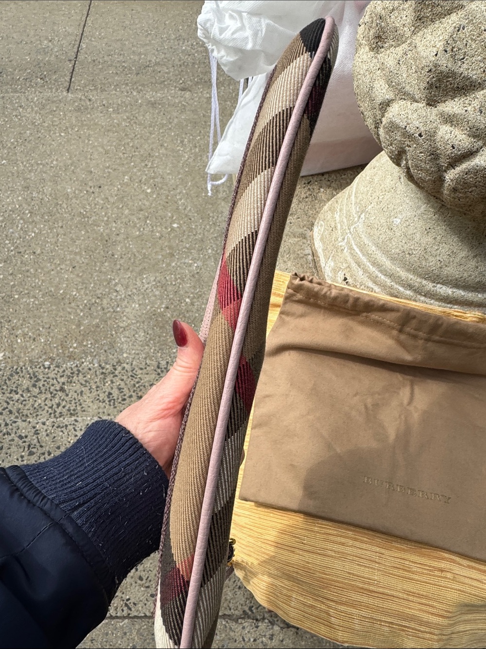 Burberry Pink Sequin Check Canvas Crossbody Purse - Picture 10 of 13